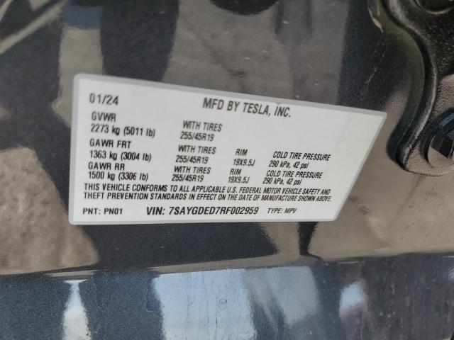 2024 TESLA MODEL Y - 7SAYGDED7RF002959