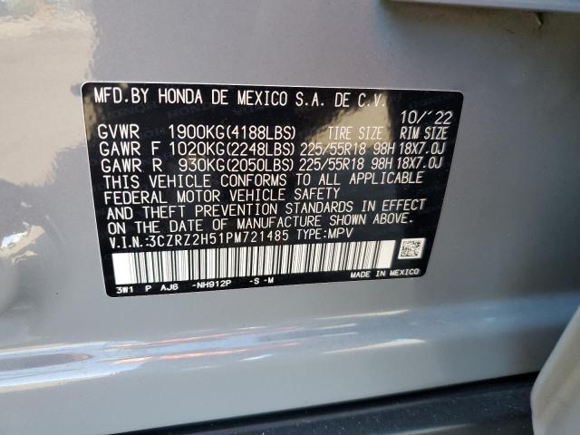 2023 HONDA HR-V SPORT 3CZRZ2H51PM721485