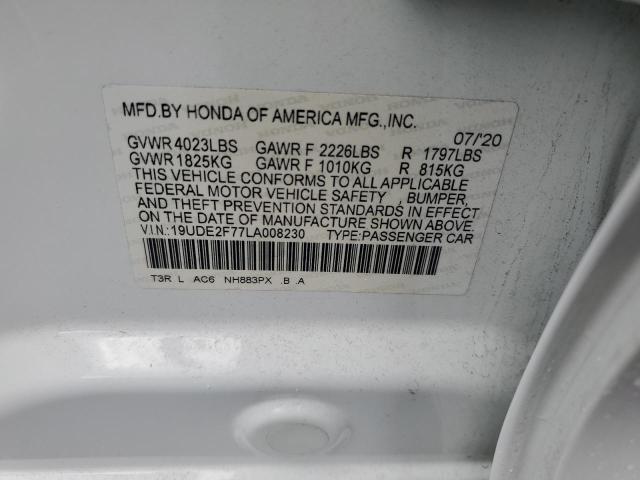 2020 ACURA ILX PREMIU 19UDE2F77LA008230