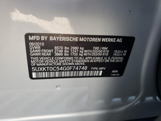 2016 BMW X5 XDR40E 5UXKT0C54G0F74748