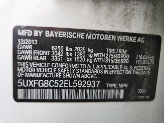 2014 BMW X6 XDRIVE50I - 5UXFG8C52EL592937