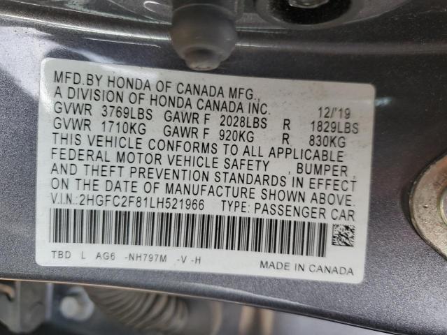 2020 HONDA CIVIC SPOR - 2HGFC2F81LH521966