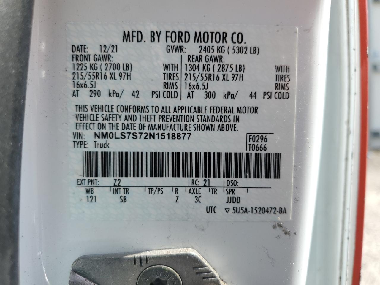 FORD TRANSIT CONNECT XL