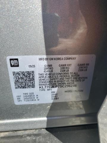 2025 CHEVROLET TRAX 2RS KL77LJEP7SC296246