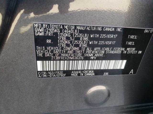 2017 TOYOTA RAV4 LE 2T3BFREV2HW636376