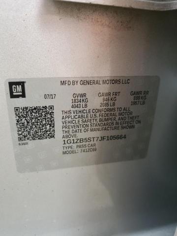 2018 CHEVROLET MALIBU LS 1G1ZB5ST7JF105664