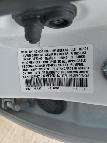 2021 HONDA CIVIC EX #3278660955