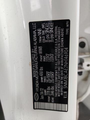 2022 HYUNDAI TUCSON SEL 5NMJBCAE2NH146904