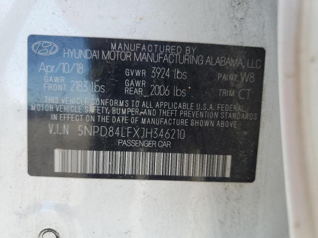 2018 HYUNDAI ELANTRA SE 5NPD84LFXJH346210