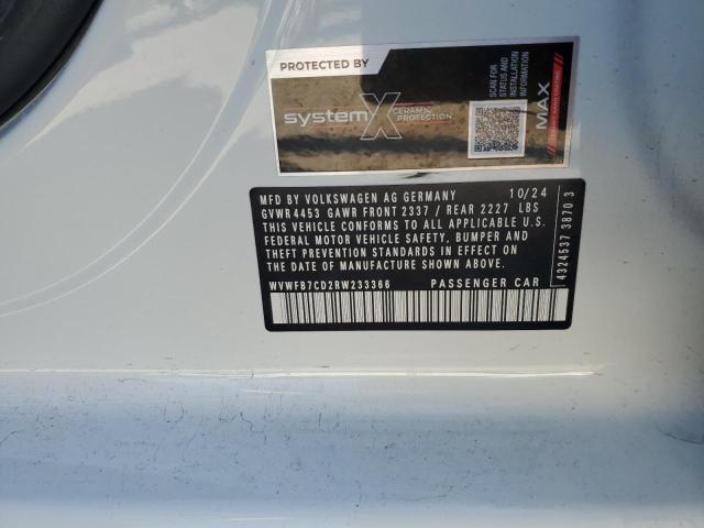 2024 VOLKSWAGEN GOLF R WVWFB7CD2RW233366