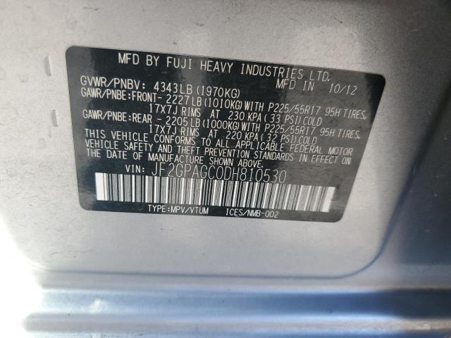 2013 SUBARU XV CROSSTREK 2.0 LIMITED - JF2GPAGC0DH810530