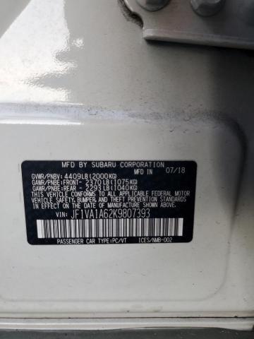 2019 SUBARU WRX JF1VA1A62K9807393
