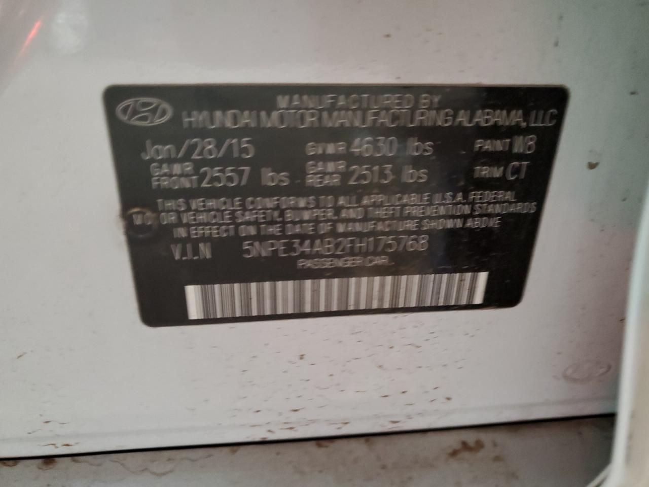 Lot #3296245420 2015 HYUNDAI SONATA SPO