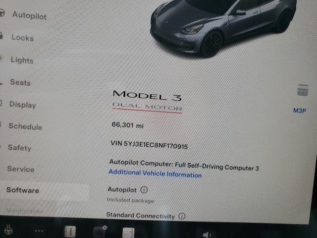 2022 TESLA MODEL 3 5YJ3E1EC8NF170915