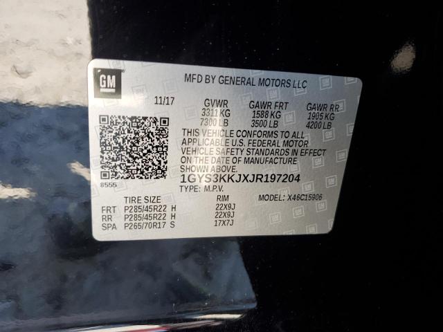 2018 CADILLAC ESCALADE E 1GYS3KKJXJR197204