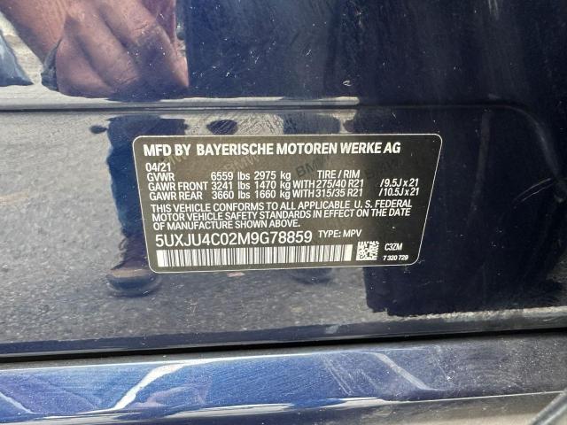 2021 BMW X5 M50I 5UXJU4C02M9G78859