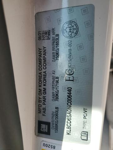 2022 CHEVROLET SPARK - KL8CD6SA0NC006440