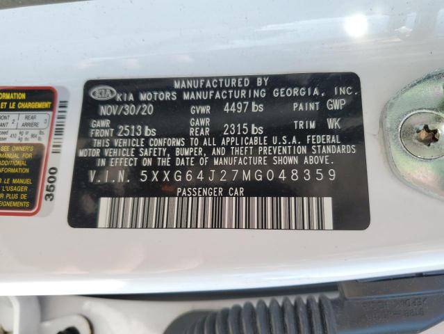 2021 KIA K5 GT LINE 5XXG64J27MG048359
