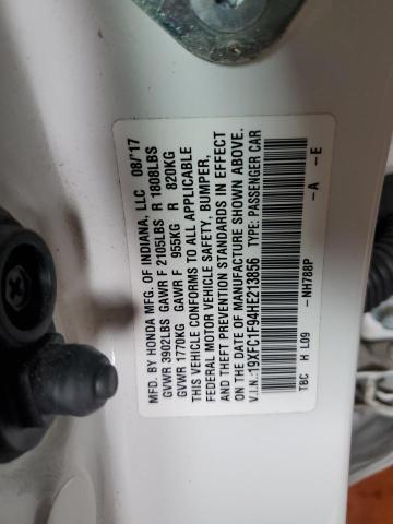 2017 HONDA CIVIC TOURING 19XFC1F94HE213856