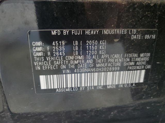 2017 SUBARU LEGACY 2.5I LIMITED 4S3BNAN60H3028999