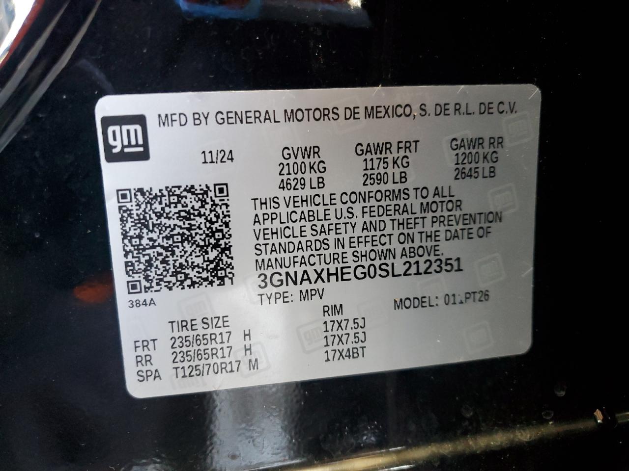 CHEVROLET EQUINOX LT