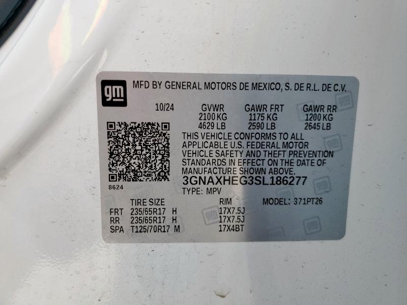2025 CHEVROLET EQUINOX LT 3GNAXHEG3SL186277
