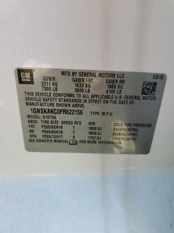 2015 CHEVROLET TAHOE K150 1GNSKAKC0FR622156