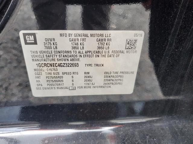 2016 CHEVROLET SILVERADO 1GCRCNEC4GZ322693