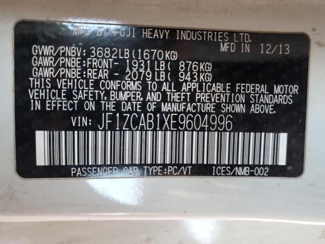 2014 SUBARU BRZ 2.0 PR - JF1ZCAB1XE9604996