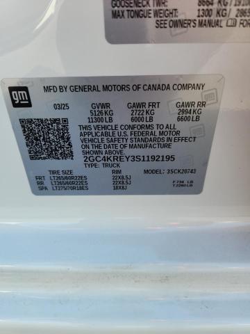 2025 CHEVROLET SILVERADO - 2GC4KREY3S1192195