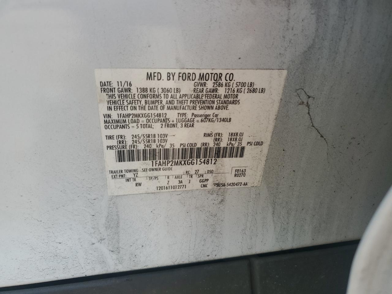 FORD TAURUS POLICE INTERCEPTOR