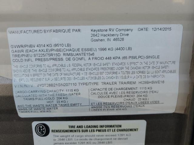 2016 KEYSTONE TRAILER #3258899807