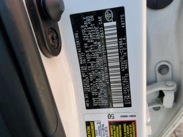 2018 TOYOTA CAMRY LE 4T1B31HK3JU001211