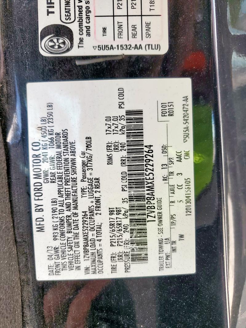 2014 FORD MUSTANG - 1ZVBP8AMXE5229264