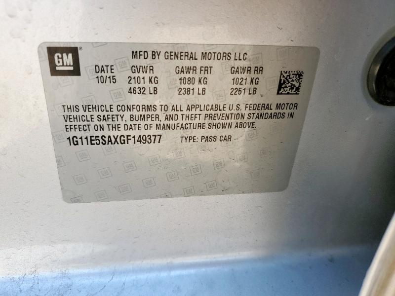 2016 CHEVROLET MALIBU LIM 1G11E5SAXGF149377