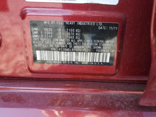 2012 SUBARU LEGACY 3.6R LIMITED - 4S3BMDL67C2014507