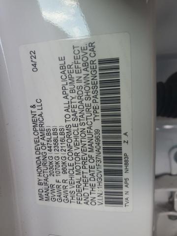 2022 HONDA ACCORD SPO 1HGCV1F37NA049639