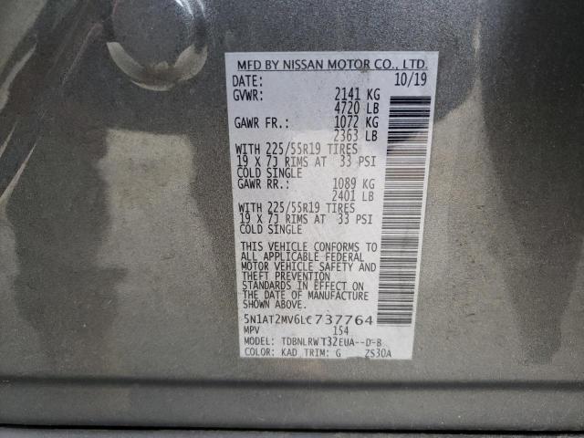 2020 NISSAN ROGUE S #3246268883