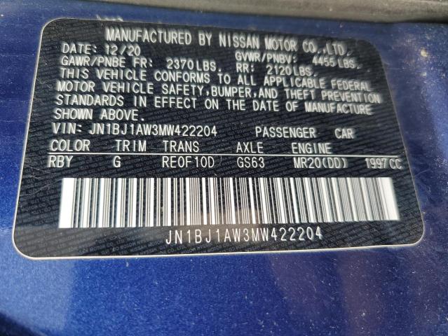 2021 NISSAN ROGUE SPORT S JN1BJ1AW3MW422204