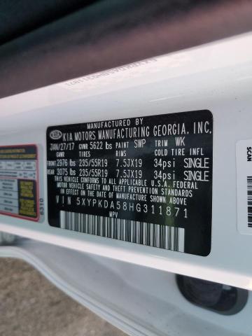 2017 KIA SORENTO SX - 5XYPKDA58HG311871