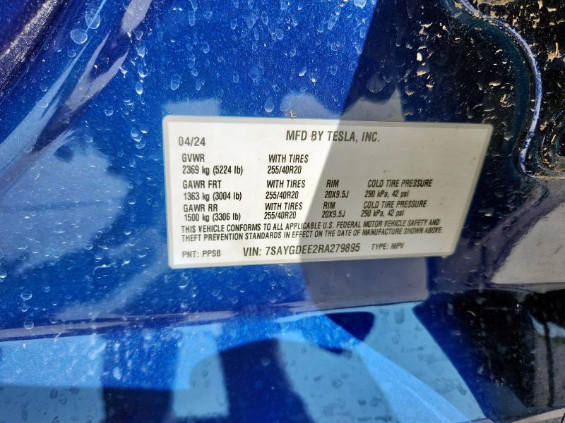 2024 TESLA MODEL Y - 7SAYGDEE2RA279895