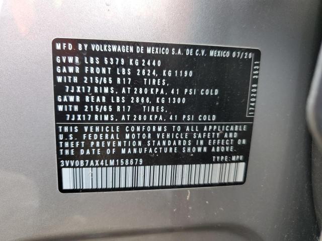 2020 VOLKSWAGEN TIGUAN S 3VV0B7AX4LM158679