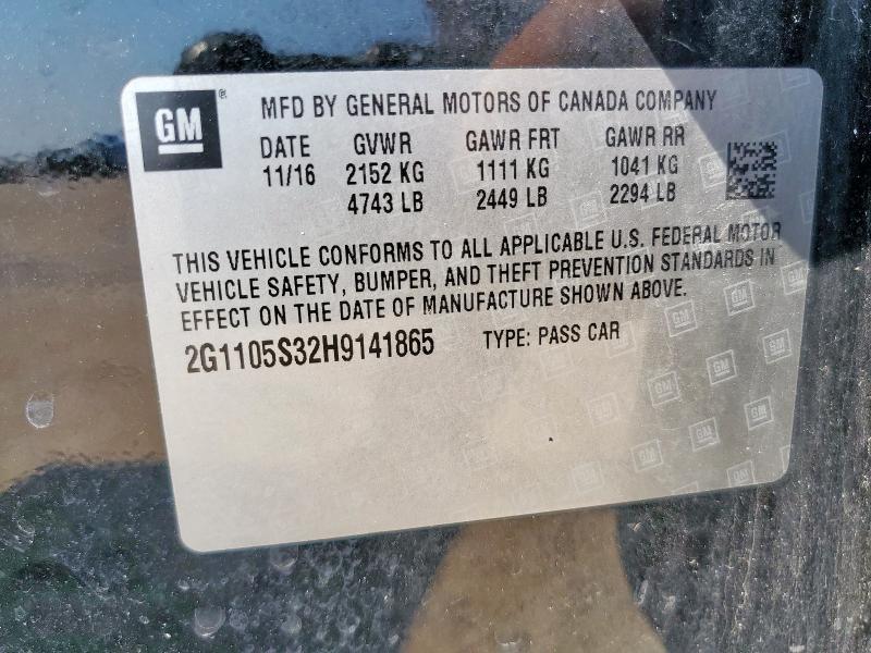 2017 CHEVROLET IMPALA LT #3304003667