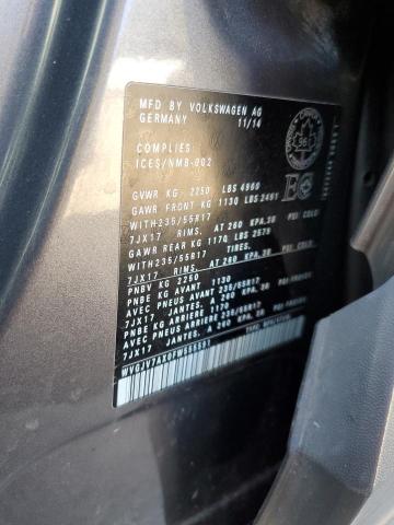 2015 VOLKSWAGEN TIGUAN S WVGJV7AX0FW555591