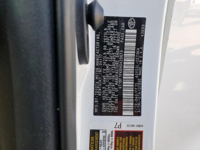 2017 TOYOTA CAMRY LE 4T1BF1FK6HU420674