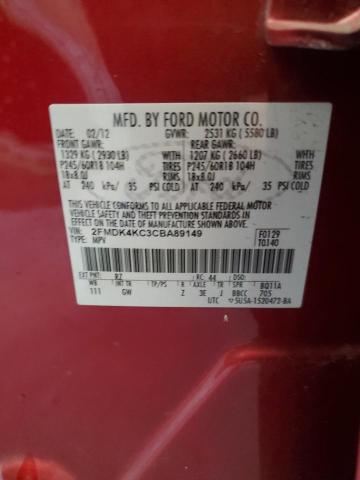 2012 FORD EDGE LIMITED #3301986419