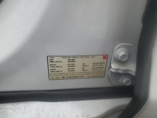 2016 TESLA MODEL S 5YJSA1E20GF173177