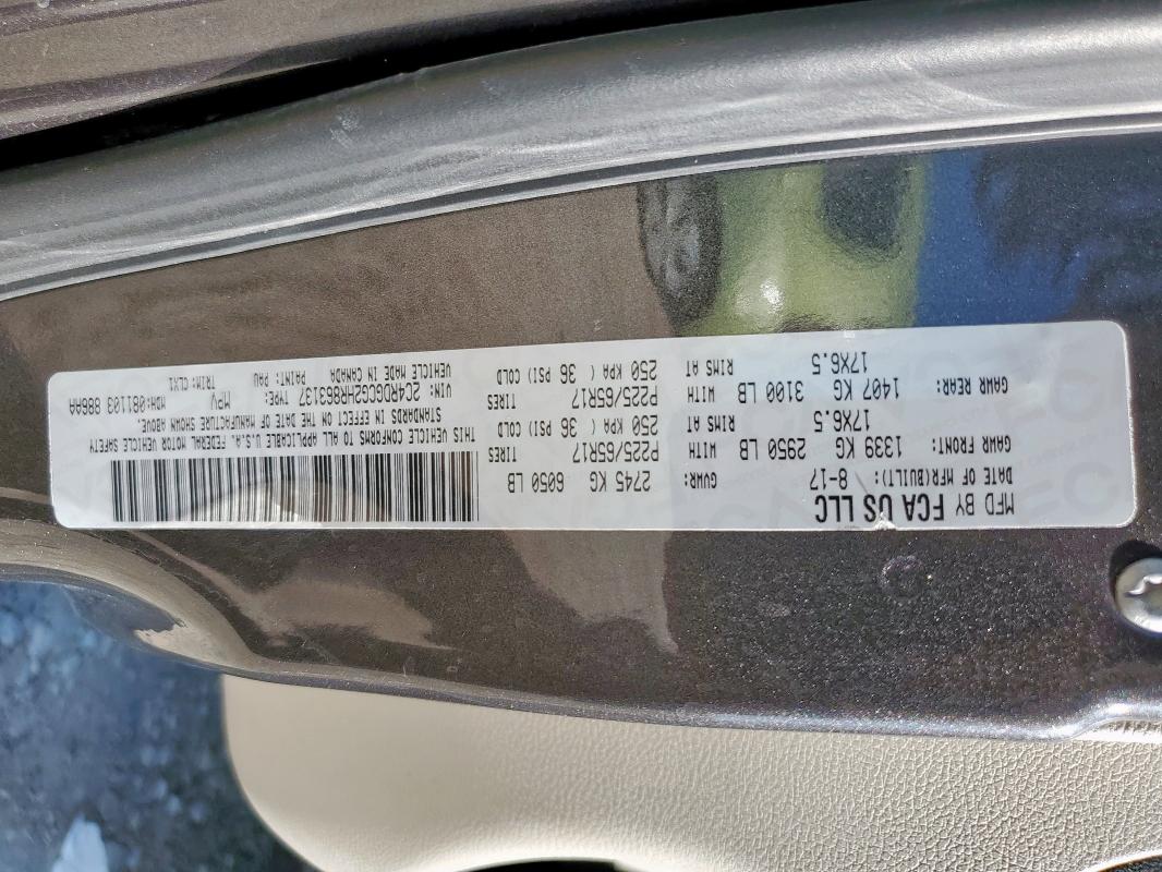 2017 DODGE GRAND CARA 2C4RDGCG2HR863137