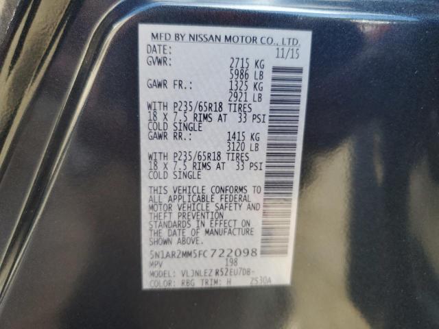 2015 NISSAN PATHFINDER - 5N1AR2MM5FC722098