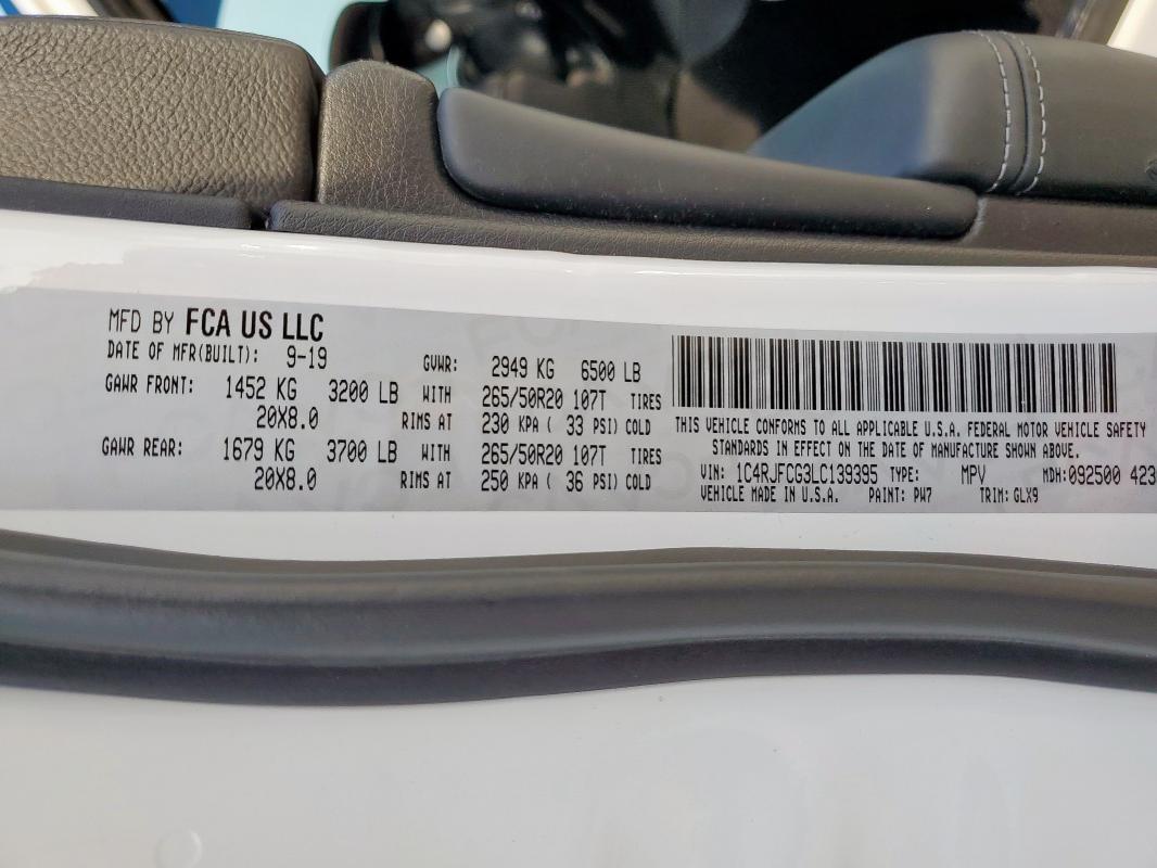 2020 JEEP GRAND CHER 1C4RJFCG3LC139395